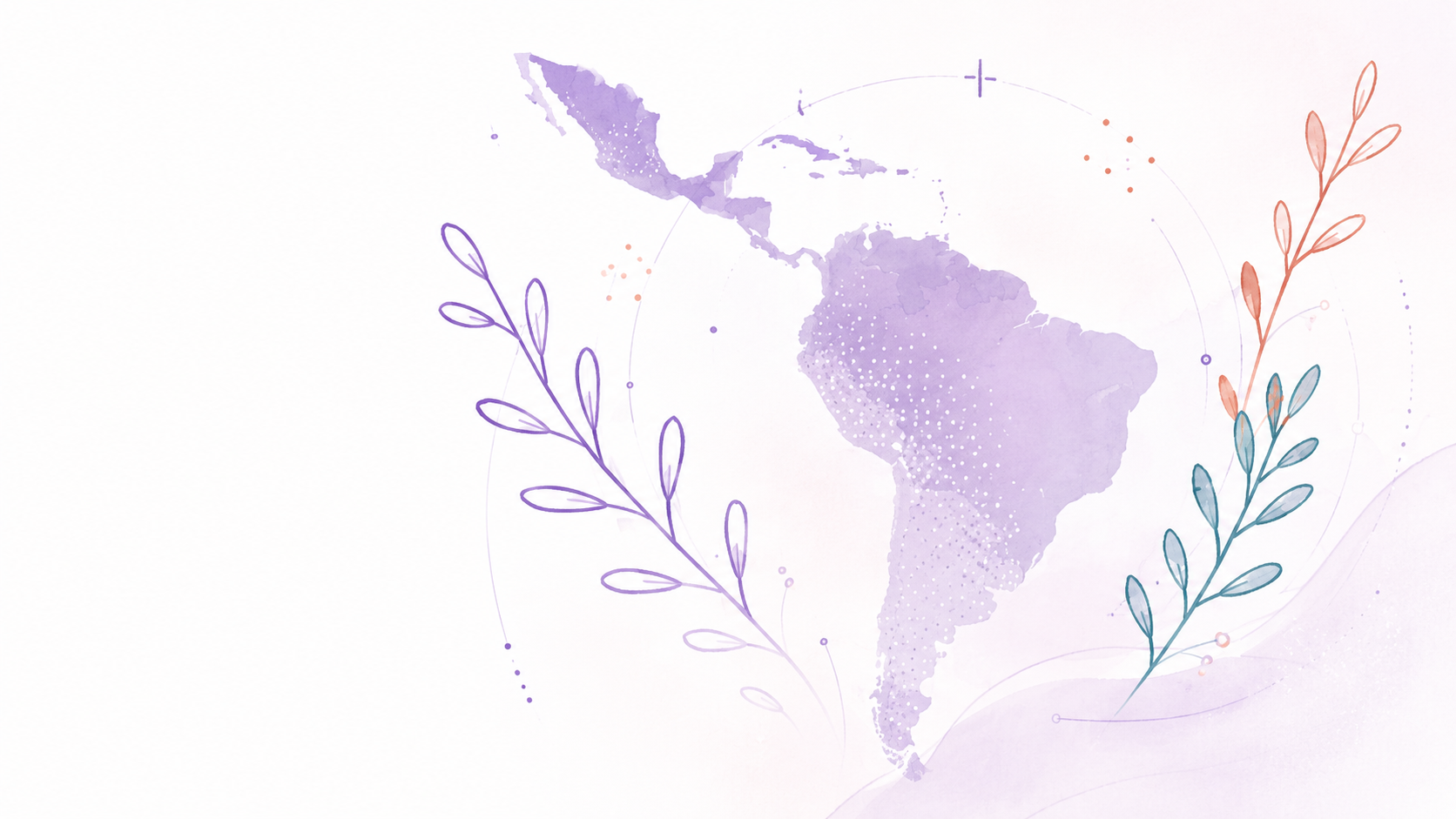 Mapa ilustrado de América Latina y el Caribe