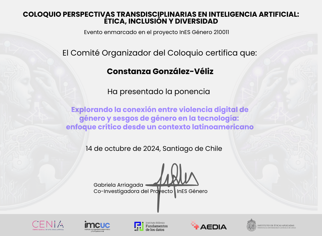 Certificado del coloquio
