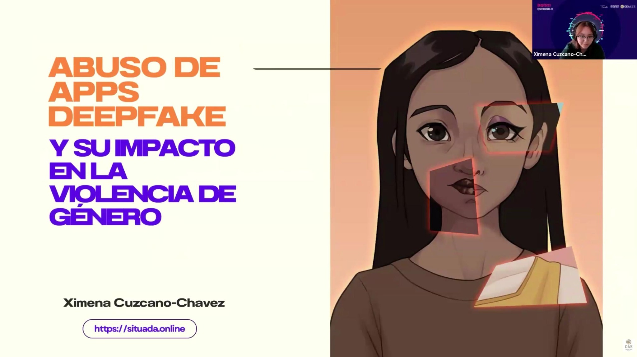 Presentación de Ximena en el panel OEA